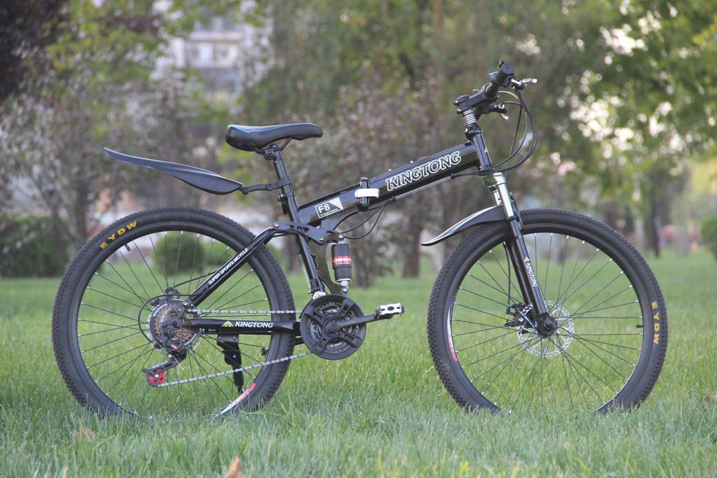 Amazon | マウンテンバイク折りたたみ自転車、21スピードダブル